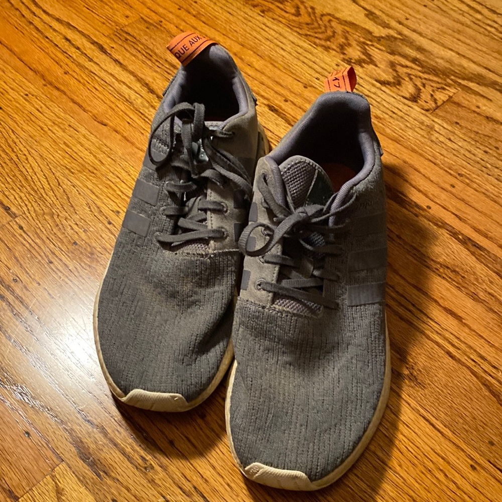Gray and Orange Adidas Ultraboost